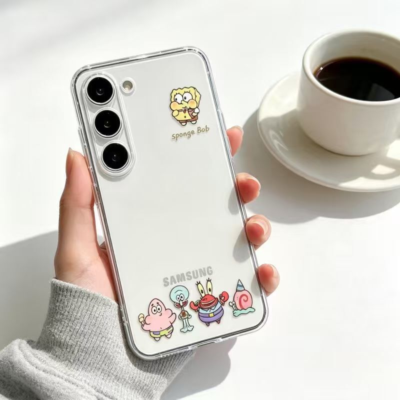 Spongebob Squarepants Is Suitable for Samsung S26 Mobile Phone Case Galaxy S25 Ultra Soft Case S23+ Cartoon S22/S20