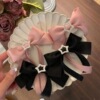 Cute fresh advanced hairgrip with bow, simple and elegant design, high-quality style