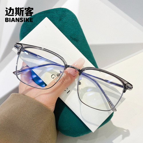 New eyebrow rack wholesale retro square TR90 myopia glasses frame for men and women 1874 anti-blue light glasses