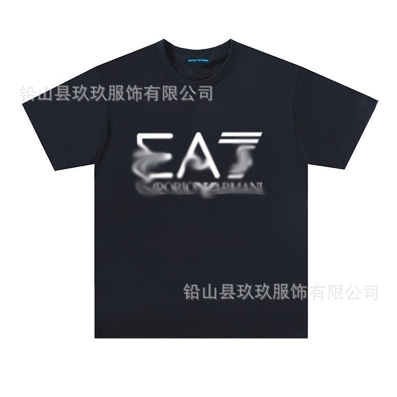 Cross-Border Direct Supply of Fashionable Printed Men's Short-Sleeved T-Shirts, Round-Neck Summer Sweat-Absorbent Pure Cotton Casual Sports Half-Sleeved T-Shirts