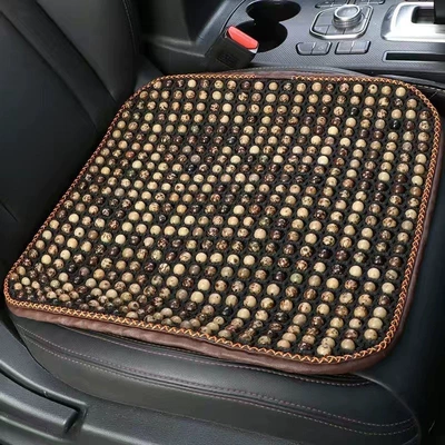 Cool pad breathable and ventilated seat cushion with - dark-colored-flower-beads