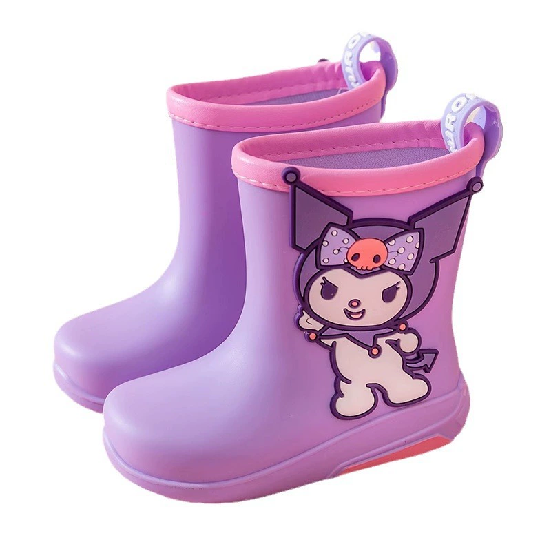 Си Ли Аи Hello Kitty, детский дождевик, мультяшные ботинки, нескользящие туристические сапоги для раннего возраста PVC, оптовая торговля