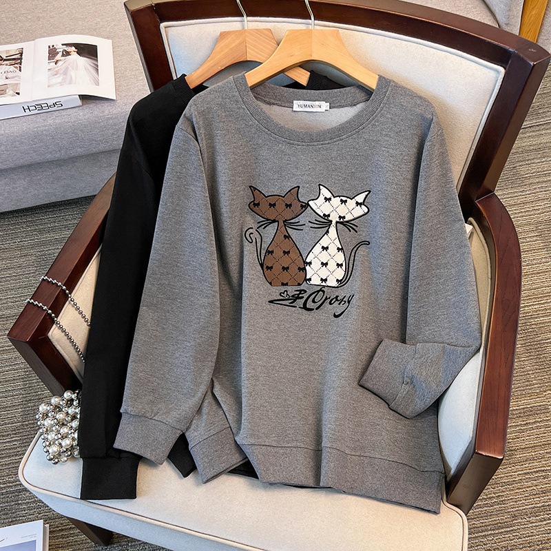 200/ 175kg Plus Size Extra Large Size 150kg Loose Fit Autumn Sweatshirt Bust Size/150/160/170