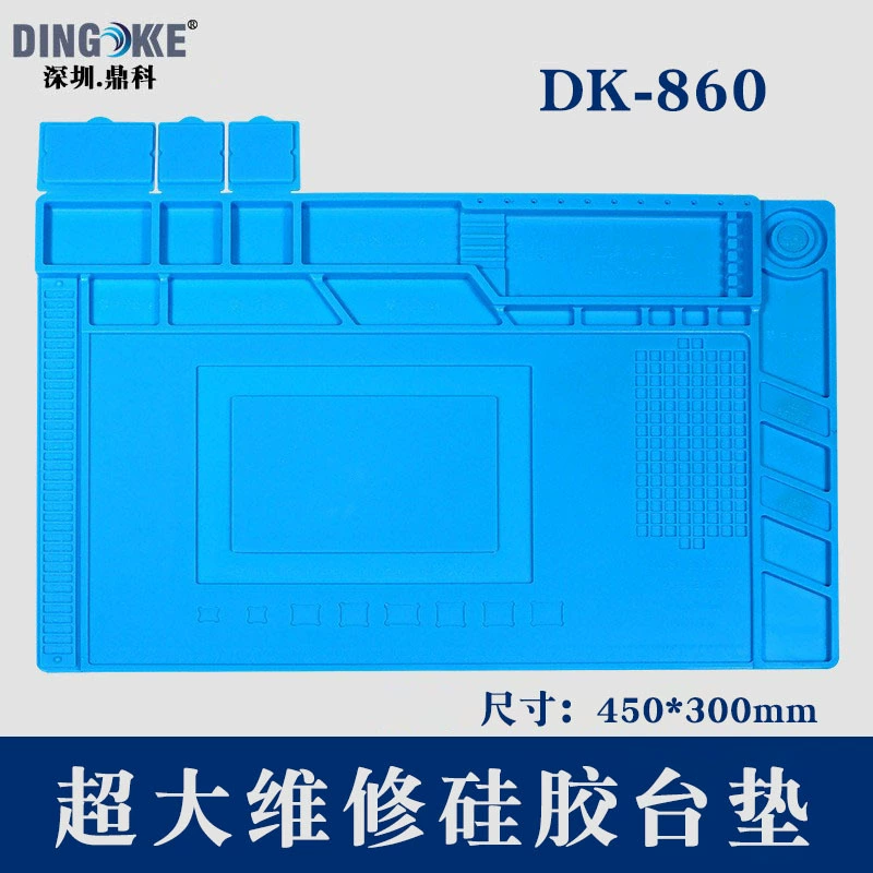 Синие модели высокотемпературных силиконовых ковриков для ремонта столов