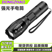 新款多功能便携LED变焦手电筒超亮强光照明户外应急充电A100手电