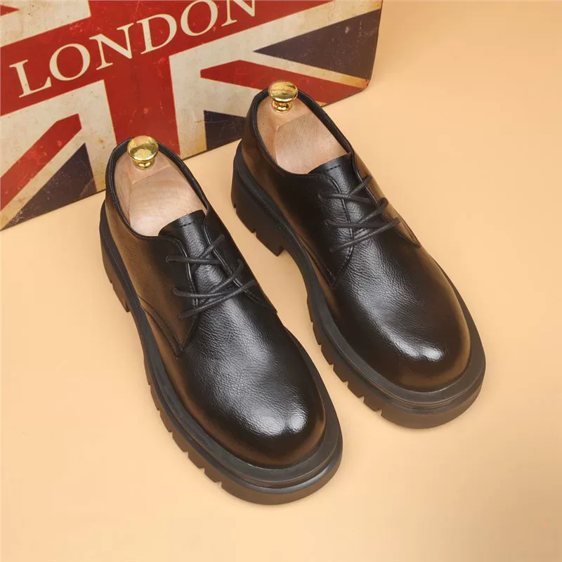 Новая мужская кожаная мастерская бизнес-обувь с большой головой