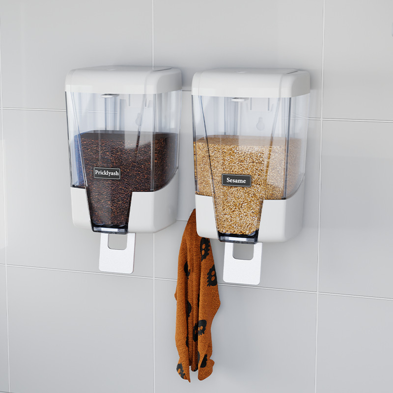 Dispensador de condimentos sólidos de nuevo tipo de pared sin agujeros de almacenamiento de cocina doméstica caja de condimentos de higiene image 8