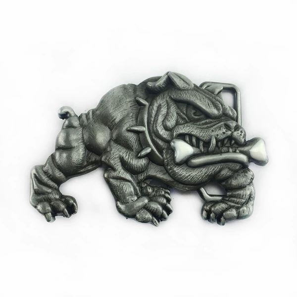 Bulldog chewing bone 02211