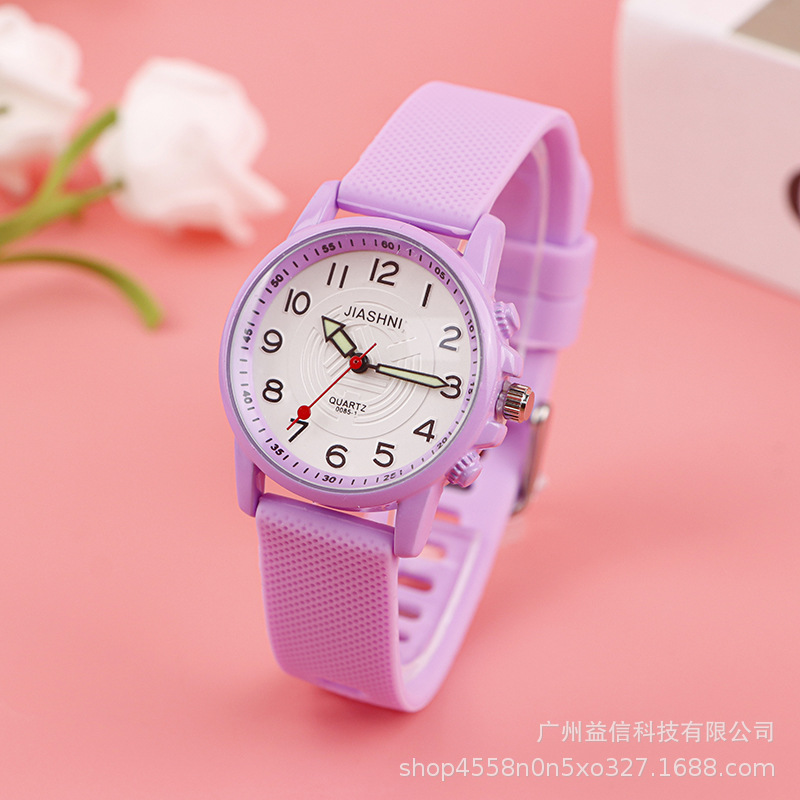 Colorful Jelly Kidsren's Waterproof Watch 2023 New Little Fairy Girl High School Junior High School Student Ins Niche Luminous