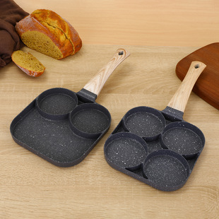 Cross-border fried egg pan four-hole breakfast egg hamburger pan non-stick pan household new fried egg pan wholesale