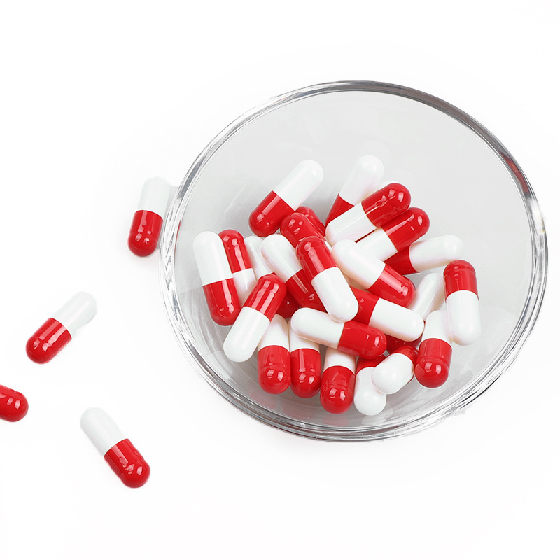 工厂现货4#红白胶囊壳32万粒药用胃溶胶囊3号明胶空心胶囊壳批发