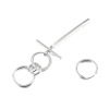 Fashionable asymmetrical long earrings suitable for men and women, Japanese and Korean