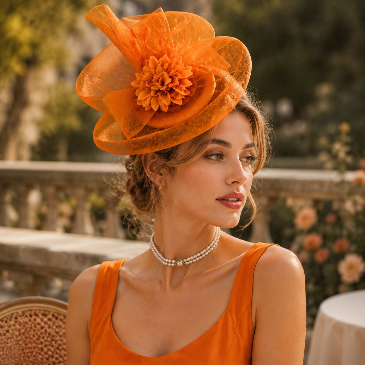 European and American Style Mesh Flower Hat Hairpin Photo Studio Party Prom Hair Accessories Evening Gown Fashion Headwear Wholesale