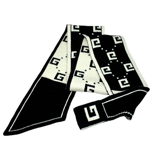 Knitted wool lazy cross short scarf for girls, plaid autumn/winter warm and elegant silk scarf, neck warmer small scarf