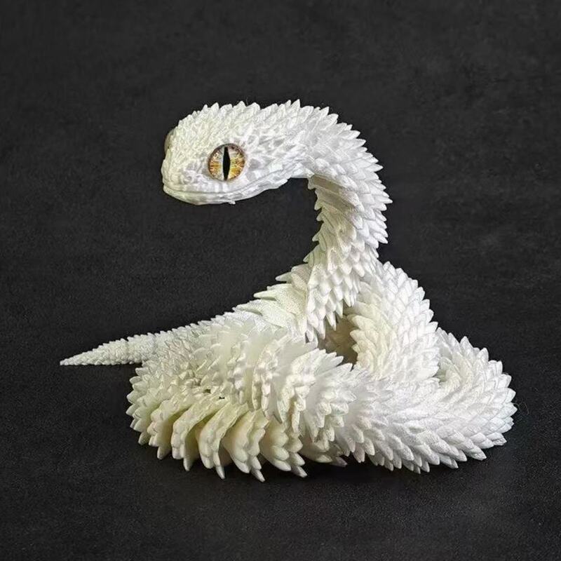 网红爆款3d打印蛇年新款蝰蛇全身关节可动立体动物夜光模型礼物源|undefined