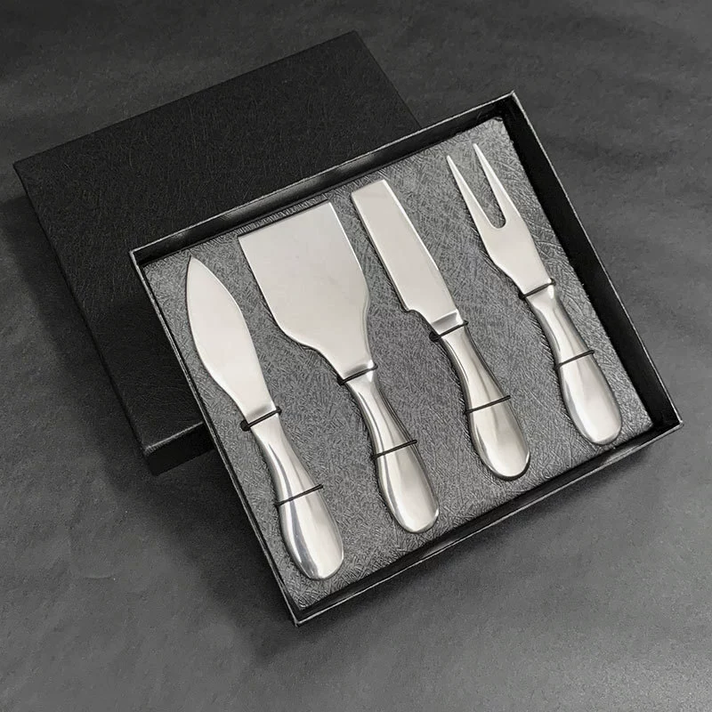 Gift box stainless steel, set, oil, fruit fork, shovel, (Cross-border trading), 4 pieces