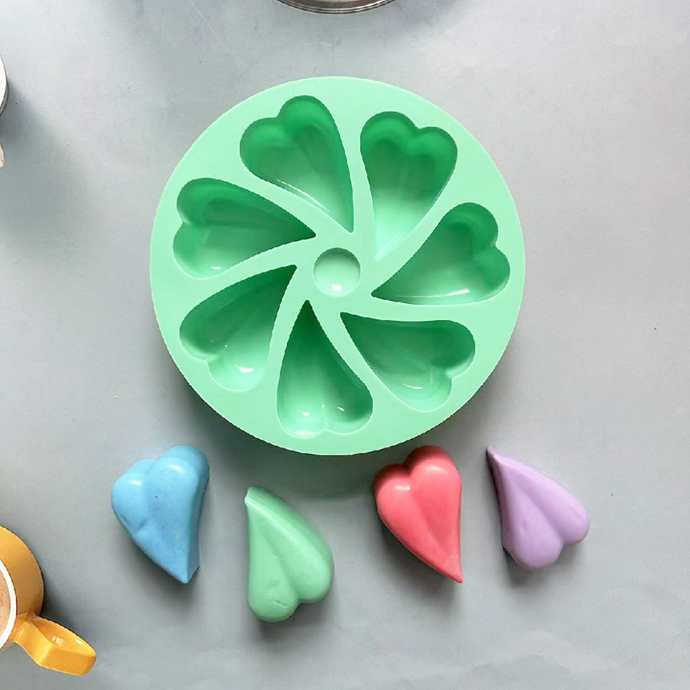 7连爱心花瓣小348肥皂模巧克力饼干模蛋糕模具雪糕糖果硅胶模具