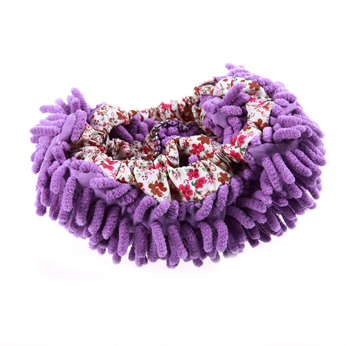 Lazy floor mopping slippers lazy rag mop cloth replacement wooden floor cleaning chenille shoe cover