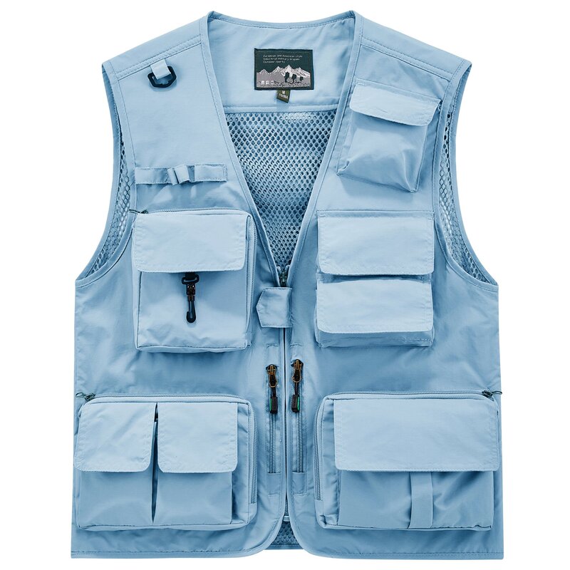 Workwear Multi-Pocket Vest Men's Thin Outdoor Vest Breathable Outdoor Sports Vest Printed Group Purchase Vest Workwear Multi-Pocket Vest Men's Thin Outdoor Vest Breathable Outdoor Sports Vest Printed Group Purchase Vest