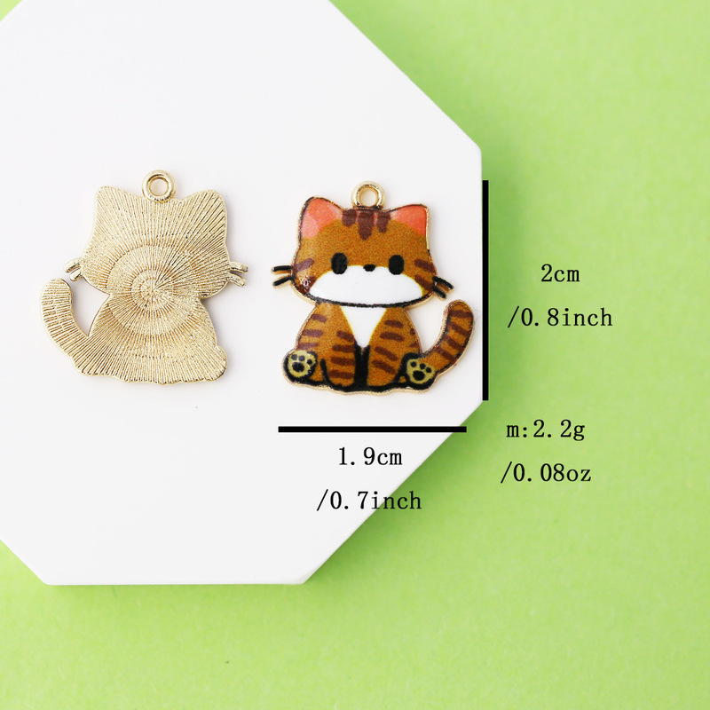 国境を越えたアニメかわいい合金プリントペンダント猫アクセサリー動物アクセサリー携帯電話ブローチメーカー|undefined