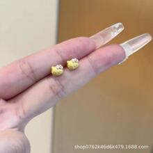 新款s925银针kitty猫耳钉女ins轻奢甜美可爱碰水不色耳钉抗过敏