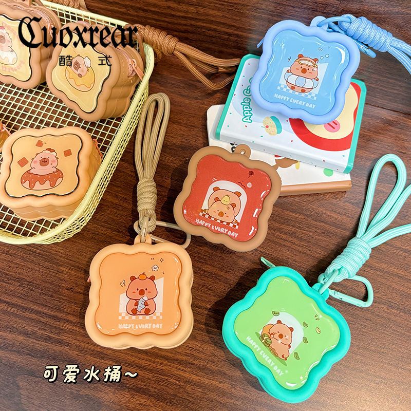 新しいかわいいシリコン小銭入れカーバラミニヘッドフォン収納袋バスケットボール漫画キーホルダーバッグペンダント