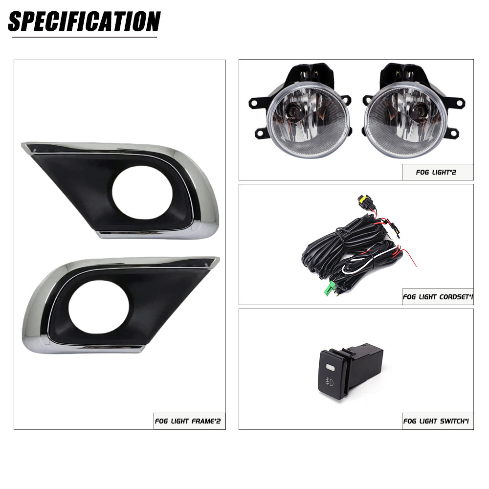 Aplicable 12 13 14 15 años Toyota innovar conjunto de lámpara de niebla delantera importado Inova lámpara de barra de luz de choque