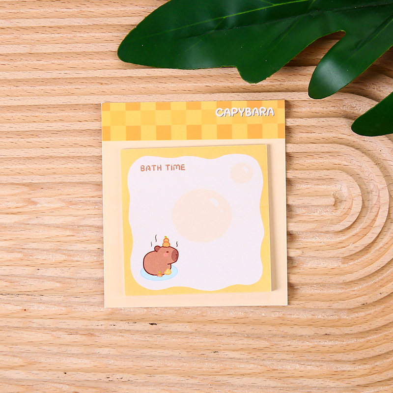 Capibala estudiantes adorables pegatinas de notas de alto valor facial pegatinas se pueden desgarrar con pegatinas adhesivas para uso de oficina