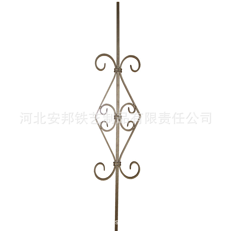 6166小区楼梯护栏立杆  铁艺围墙护栏立杆