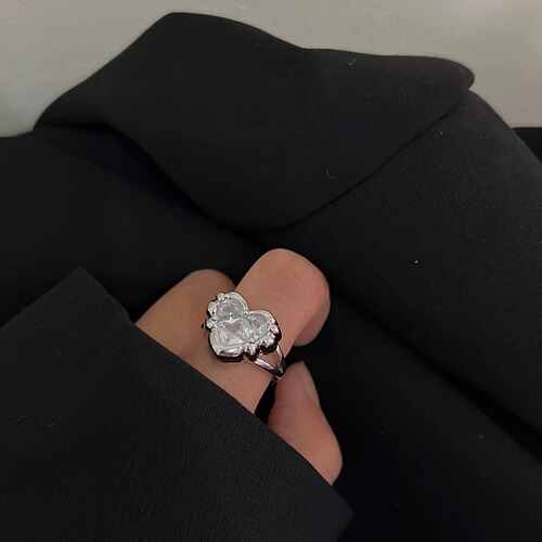 Spicy Pie, Good Texture, Loving Brand Chain Diamond Ring for Women, Open Ring