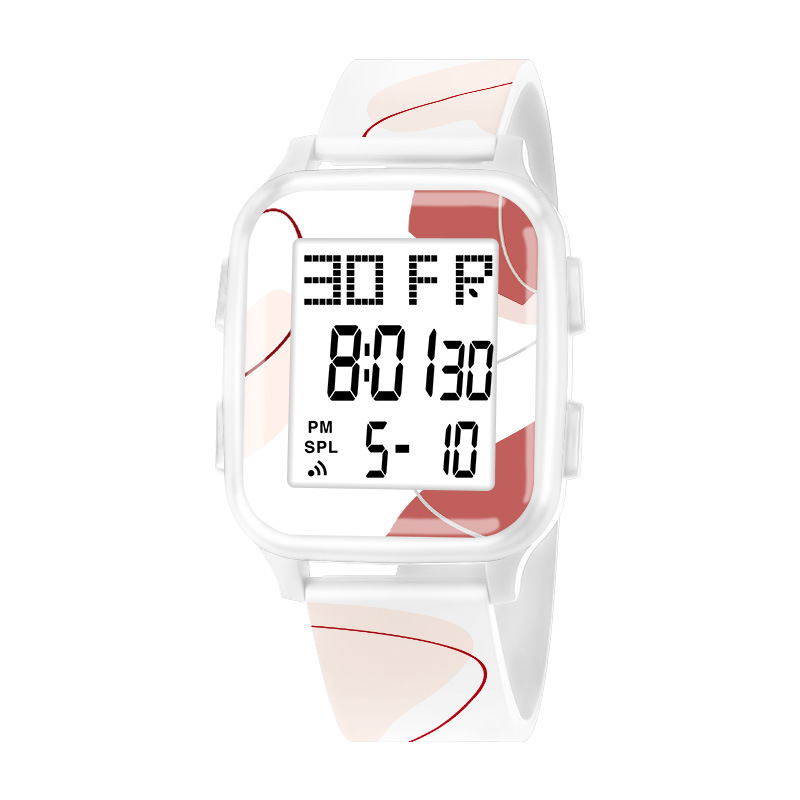 Nuevo color sólido natural reloj electrónico estudiante deportes al aire libre alarma de sincronización luminosa reloj electrónico fábrica al por mayor