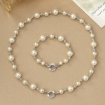 法式珍珠项链不掉色女串珠项饰百搭高级感简约小众锁骨链饰品批发