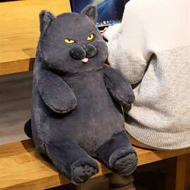 宠物猫咪玩偶可爱仿真英短蓝猫毛绒玩具女生抱着睡觉公仔抱枕娃娃