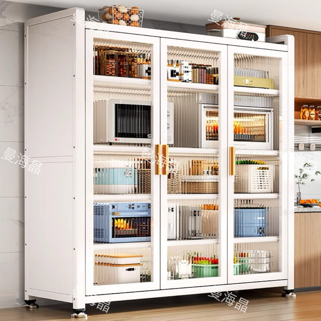 Kitchen Sideboard Floor-Standing Multi-Layer Kitchen Multi-Functional Storage Rack Floor-Standing Multi-Layer Storage Cabinet Living Room Storage Cabinet