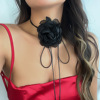 Retro accessory, choker, cloth, wire, hair band with tassels, necklace, European style, flowered, simple and elegant design