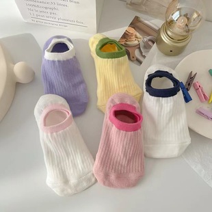 Boat Socks Women's Summer Thin Non-slip Short Socks Japanese Style Ins Sweet Macaron Color Low Socks for Children