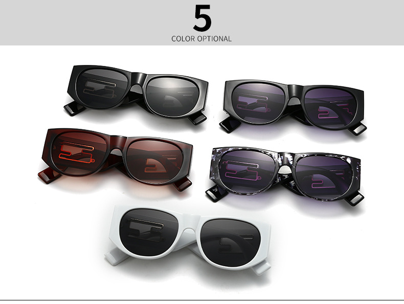 Cross-border foreign trade new modern retro generous frame metal accessories sunglasses INS wind street photography sunglasses 9217_voghion.com