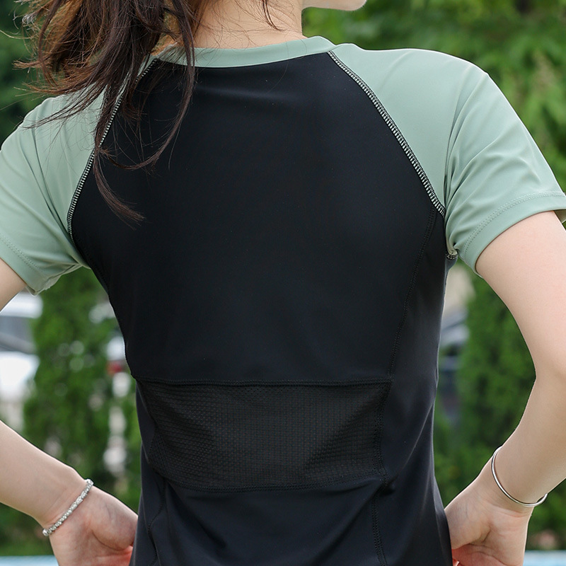 Traje de baño de dos piezas de las mujeres deportes de verano moda conservador boxeador piscina traje de baño fábrica al por mayor