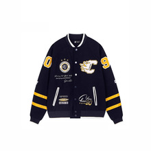 美式复古刺绣棒球服外套男女宽松运动风嘻哈潮牌情侣夹克春秋