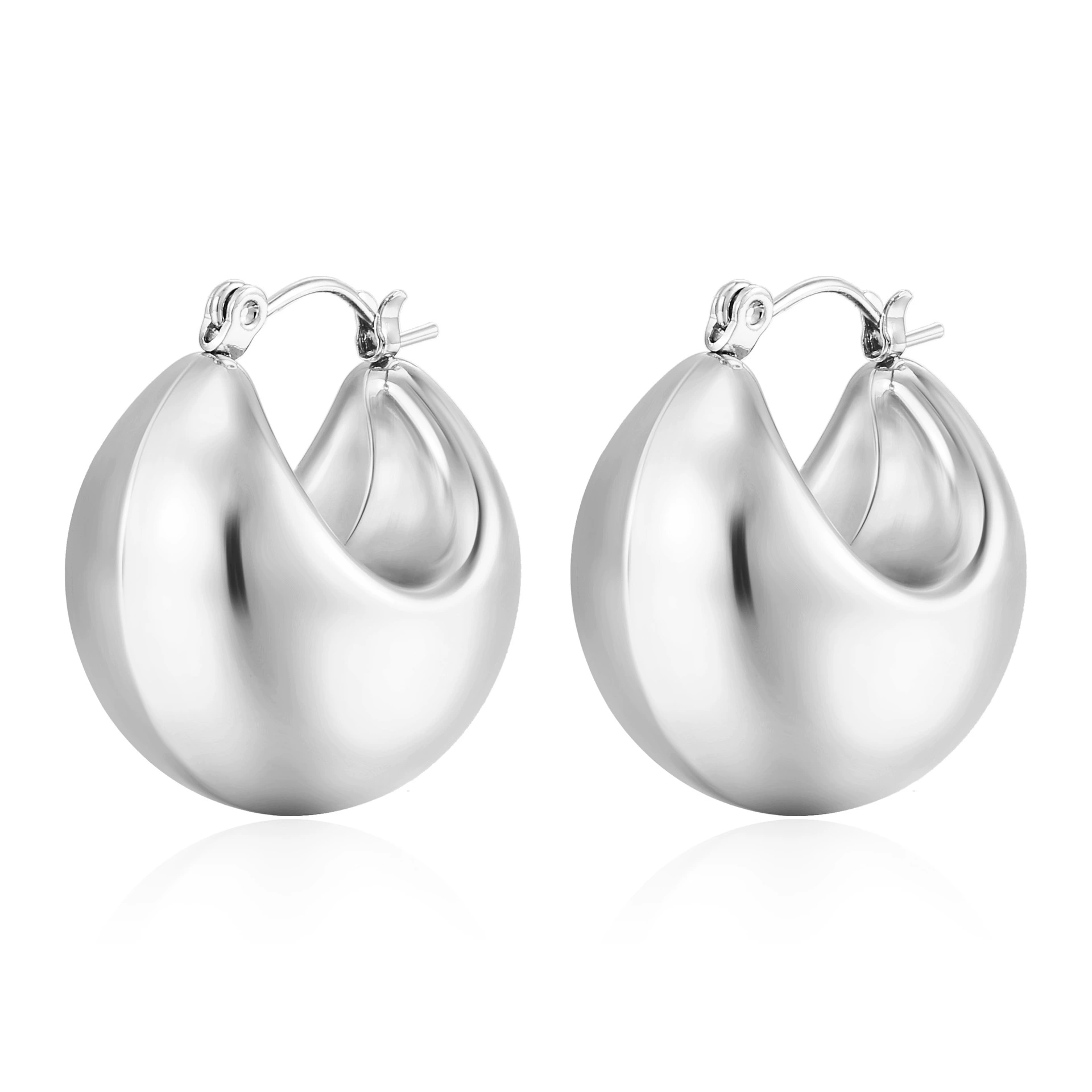 Серьги из нержавеющей стали, европейский стиль, 18 К, оптовая продажа