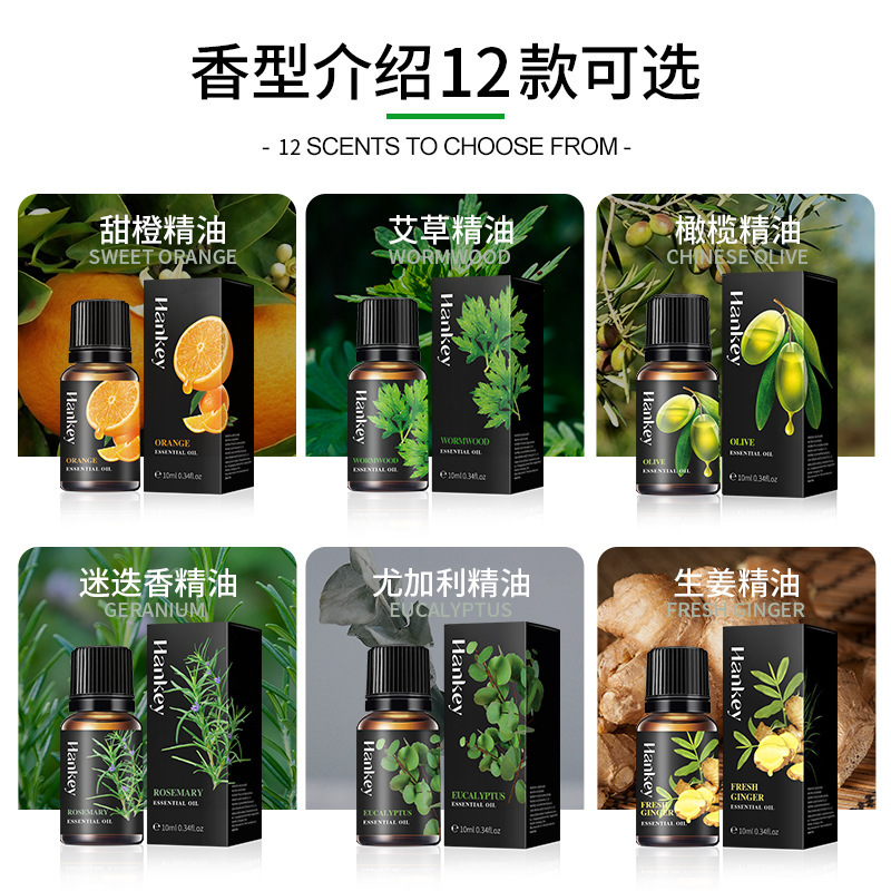 Hankey薔薇ラベンダーミントマッサージ精油10ml対外貿易クロスボーダー韓紀全英語植物精油|undefined