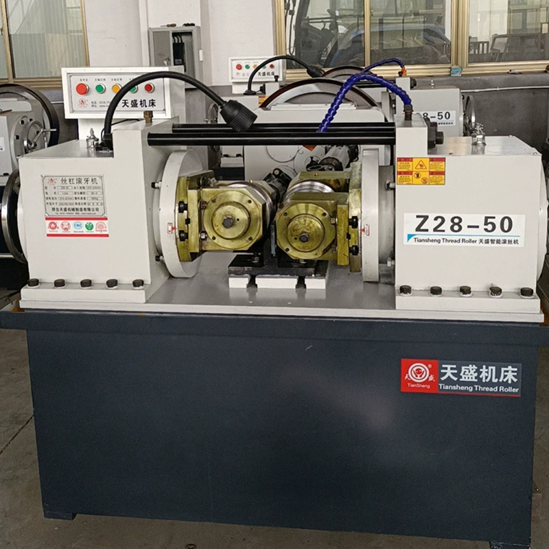Тип Tiansheng Z28-50, полностью автоматическая гидравлическая проволочная роликовая машина, обработка резьбового станка, прокатный строительный станок