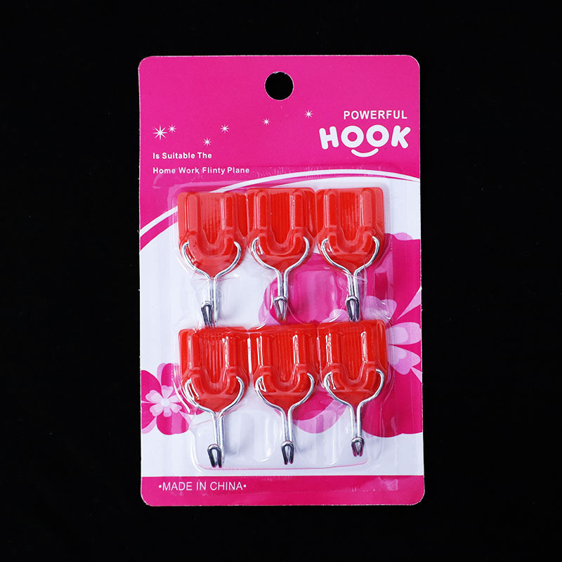 Cross-border soft card plastic 6-pack non-perforated small sticky hook horseshoe-shaped small size affordable card small u hook wholesale Cross-border soft card plastic 6-pack non-perforated small sticky hook horseshoe-shaped small size affordable card small u hook wholesale