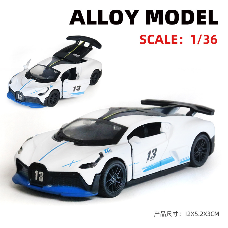 Juguetes de aleación de alta calidad para niños versión de pista modelo de coche deportivo 1: 36 bolsa de coche de puerta abierta