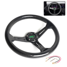 跨境汽车改装方向盘14英寸碳纤维赛车竞技转向盘350mm一件代发