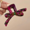 1# pink and purple polka dot bow-12cm