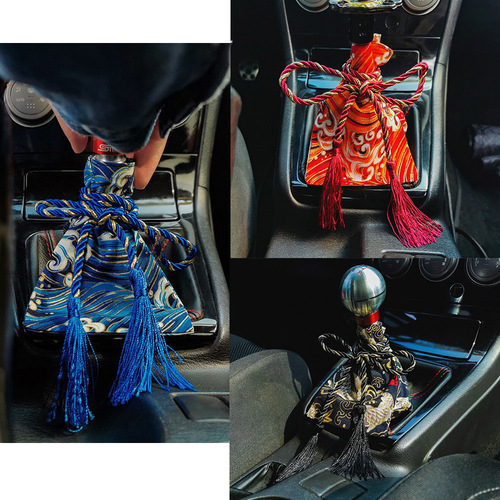 Car Custom Gear Shift Lever Cover Decorative Fabric Cover JMD and Wind Automatic Manual Shift Lever Wave Head Dust Cover