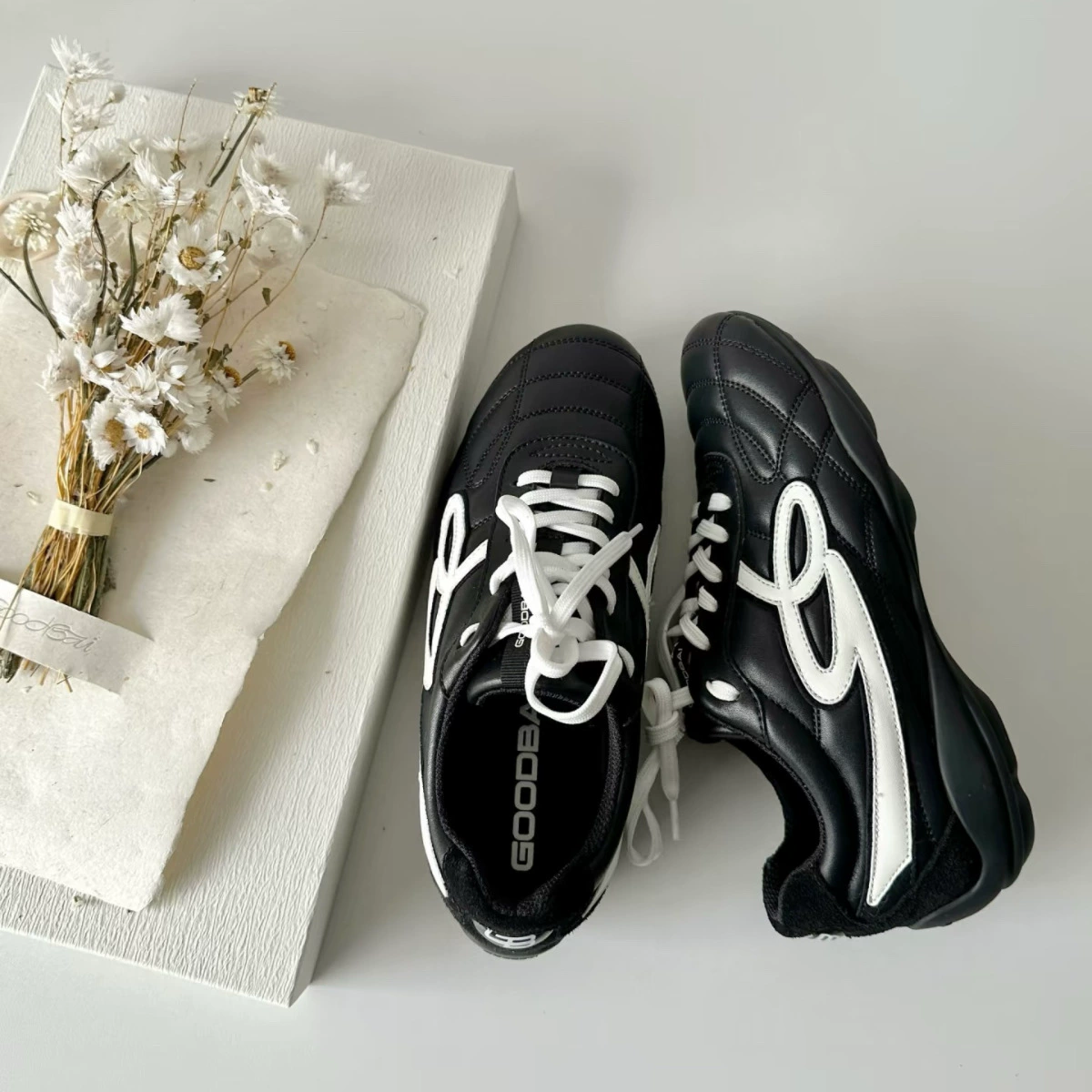 Версия ~ Женские обувь Goodbai Wandering Shoes 2025 новая черная балетная обувь тренировочные кроссовки ретро спортивные и повседневные беговые кроссовки