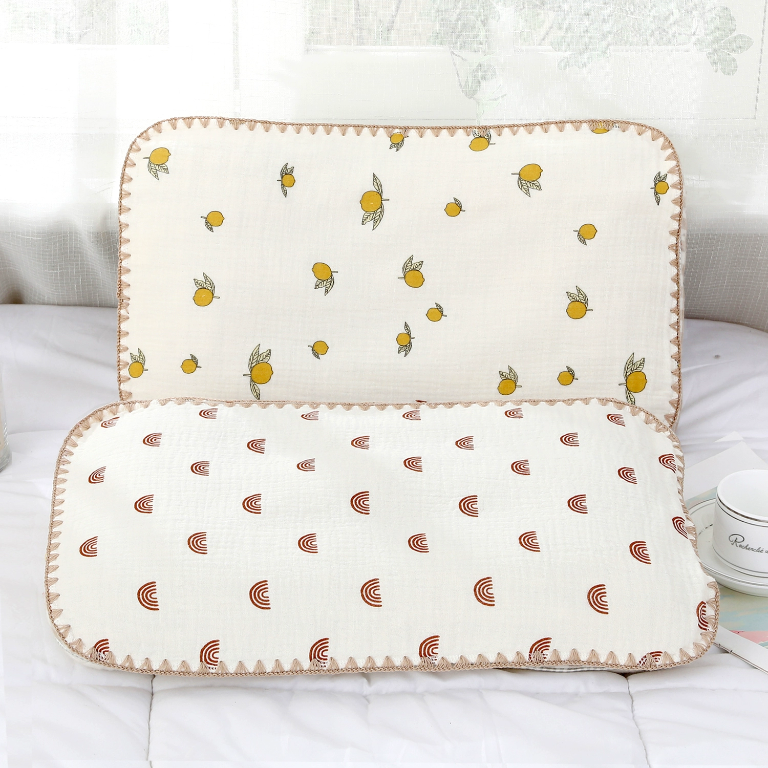 Cotton gauze breathable pillow for kindergarten for students