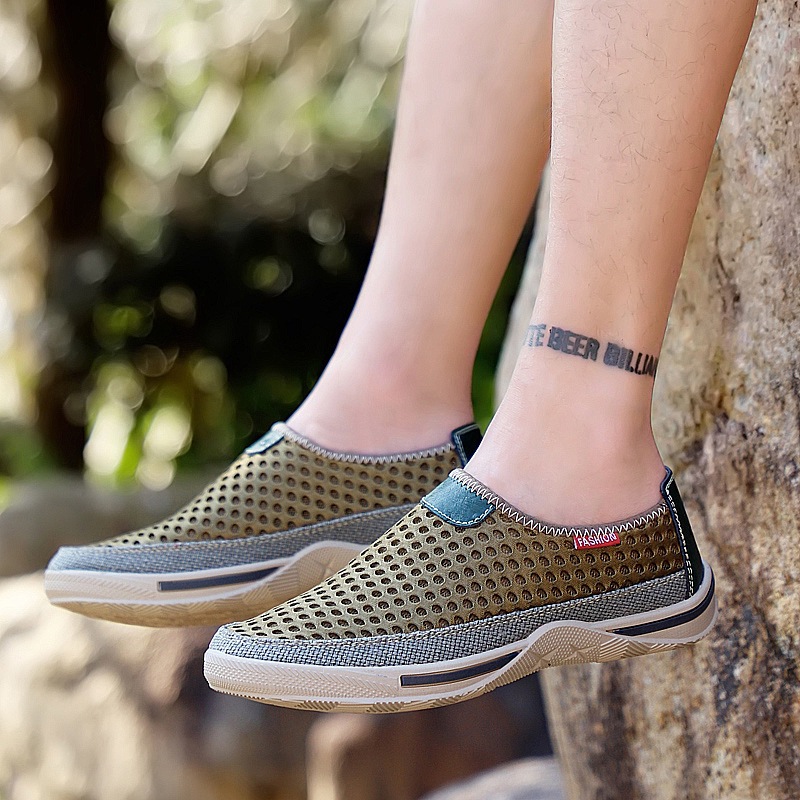 2025 Summer New Fashion Trend Breathable Mesh Men's Shoes Youth Outdoor Casual Walking Shoes Dropshipping